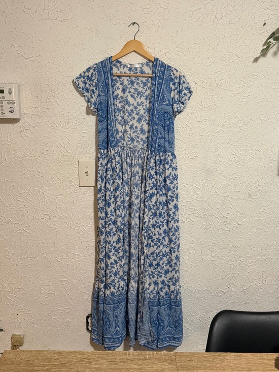 R. Vivimos Dresses & Skirts - R.Vivimos Women's Blue Floral Maxi Dress Size 4/6 Wrap Boho Cottagecore